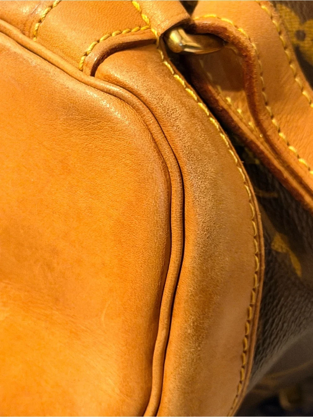 Louis Vuitton GM Brown Monogram Canvas Backpack with Tan Trim - Picture 6 of 17